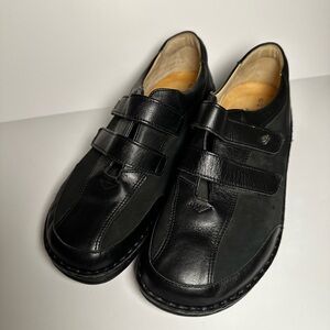 Finn Comfort Germany Men's Black Leather Oxford Work Shoe Loafers Size 41
